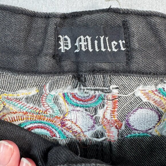 P Miller Jeans Mens Black 40 Straight Leg High Rise Dark Wash - Picture 3 of 14